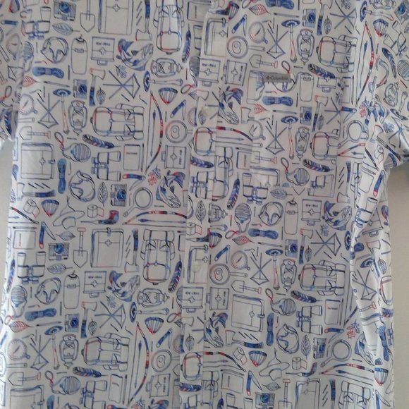 Columbia Men's All-Over Print Outdoor/Camping/First Aid Button Down; Size XL - Picture 2 of 4